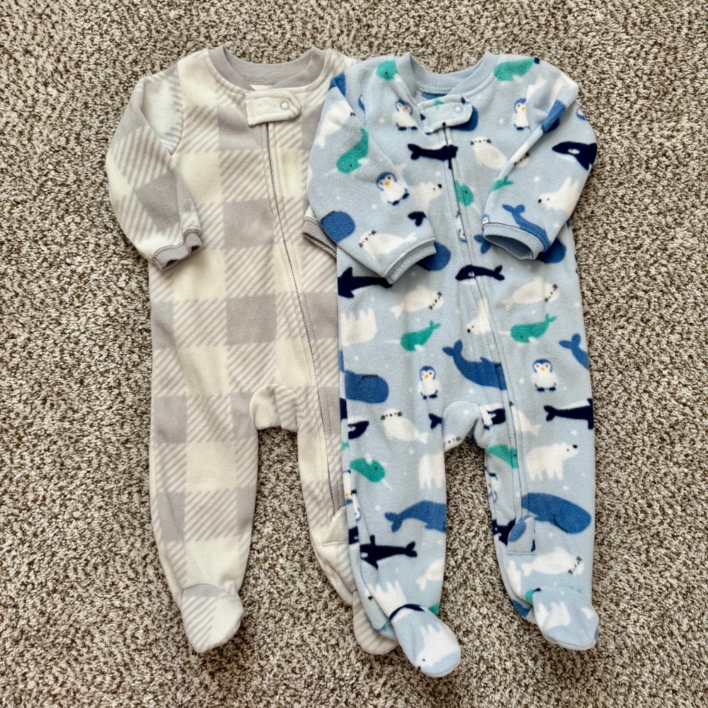 Lullaby Lane Fleece Zip Pajamas